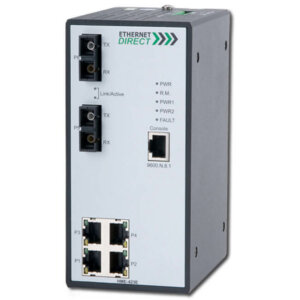 Switch công nghiệp 4-port + 2 100FX Managed Single-mode HME-423E