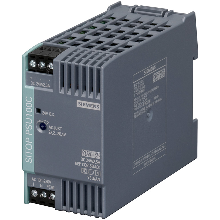 Bộ nguồn 24VDC/2.5A (in 120-230VAC/110-300VDC) SITOP PSU100C 6EP1332-5BA00