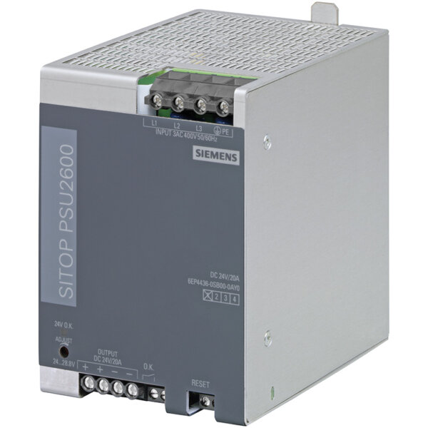 Bộ nguồn 24VDC/20A (400-500VAC) SITOP PSU2600 6EP4436-0SB00-0AY0