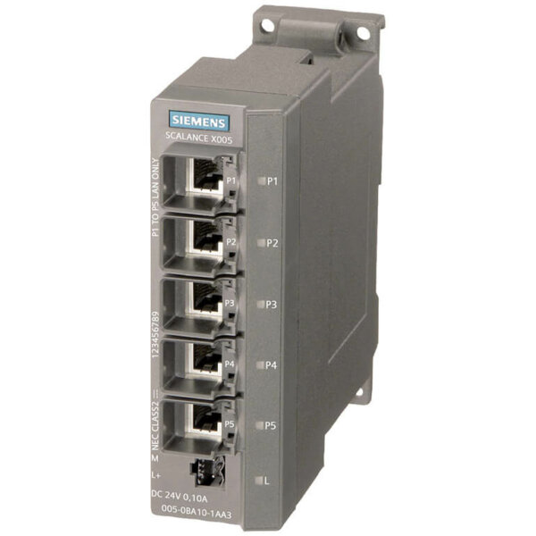 6GK5005-0BA10-1AA3 Switch công nghiệp 5 ports 10/100 Mbit/s SCALANCE X005 Unmanaged & Layer 2