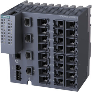 Switch công nghiệp 20 cổng RJ45 10/100/1000 Mbps + 4 cổng 1000 Mbps + 1 cổng quản lý SCALANCE XC224-4C G (E/IP) Managed & Layer 2 6GK5224-4GS00-2TC2