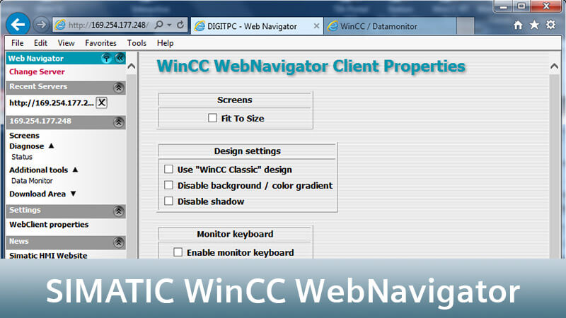 SIMATIC WinCC WebNavigator