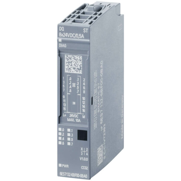 6ES7132-6BF00-0CA0 DQ 8x24 VDC/0.5A HF SIMATIC ET 200SP